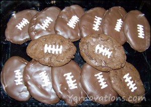 superbowl snack football cookies