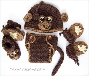 baby monkey hat set