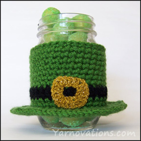 st patricks day jar cozy