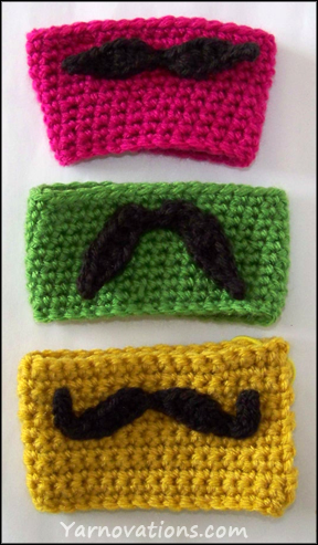 crocheted mustache options