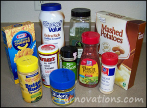 ingredients for soup in a jar