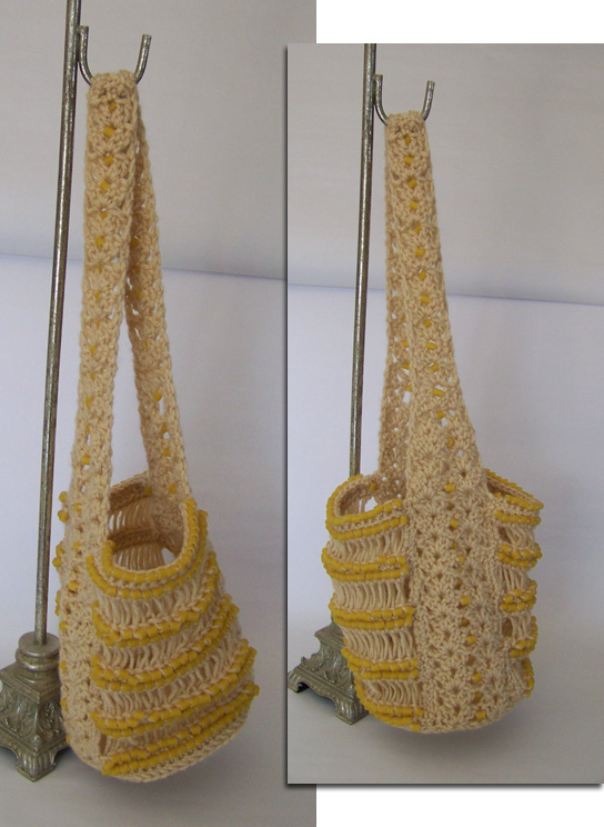 broomstick and shell beaded crochet