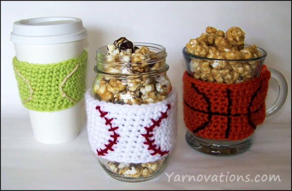 caramel corn recipe and crochet baseball cozy