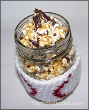 jar of caramel corn