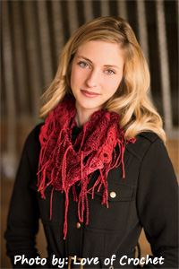 Crimson Cowl Love of Crochet