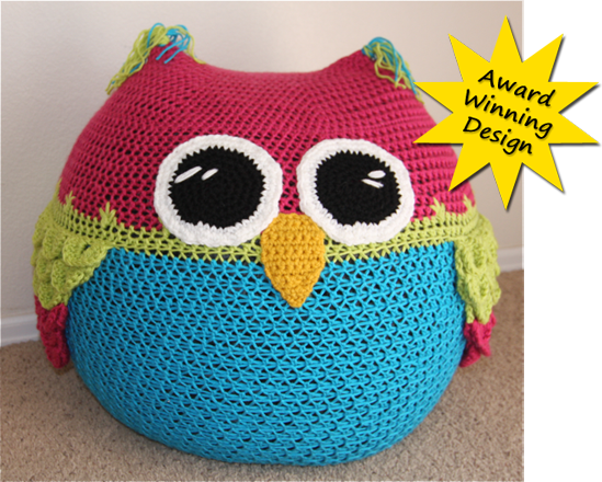 owl bean bag chair crochet pattern