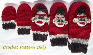 sock monkey mittens