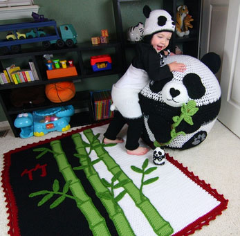 playing with panda
