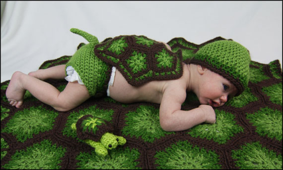 Newborn Turtle Outfit Crochet Pattern