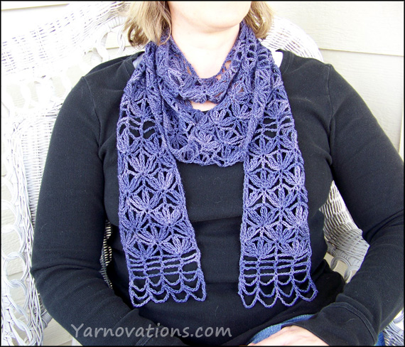 chutes and lattice scarf crochet pattern