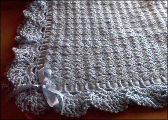 Shelly Baby Blanket in Blue