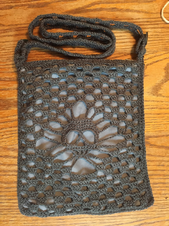 Crocheted Skull Granny Purse