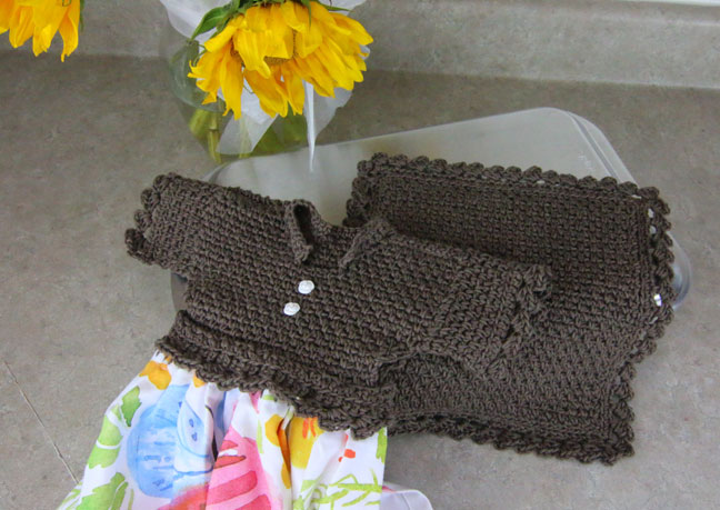 Crochet Dishcloth and Towel Topper-Pattern