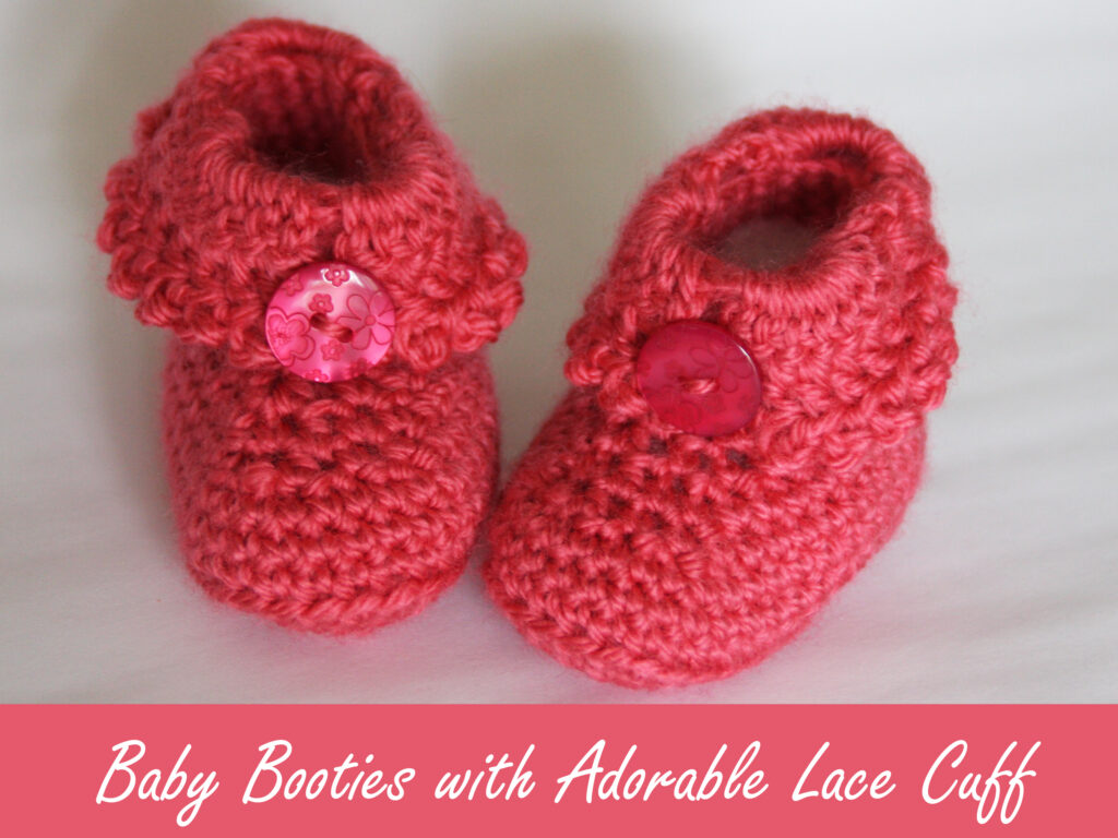 baby booties with shell cuff crochet pattern